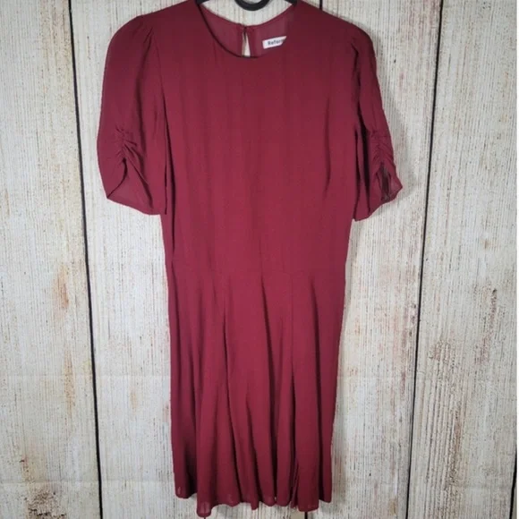 Reformation Gracie Ruched Sleeve Mini Dress - Picture 3 of 6